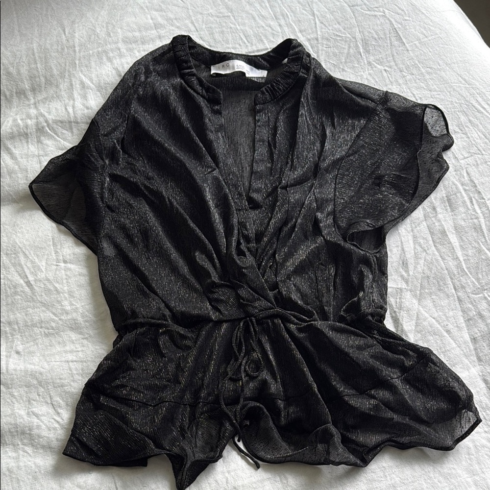 IRO Elegant Black Sheer Women's Top